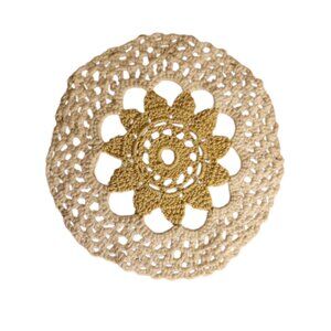 Handcrafted 100% Cotton Cottagecore Floral Doily | Homestead Decor | Grandmacore